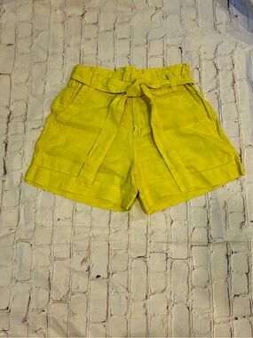 Joie 100% linen shorts. Yellow. Sz 2.